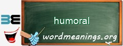 WordMeaning blackboard for humoral